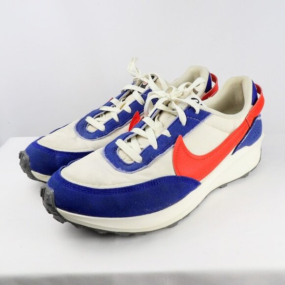 Nike Other - Nike Waffle Debut Swoosh Old Royal/Habanero Red Sneakers- DV0527-001 Men's Sz 11
